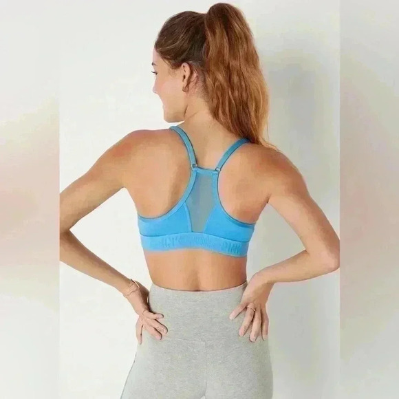 Victoria's Secret PINK Azure Sky Blue sport Bra - Picture 2 of 7